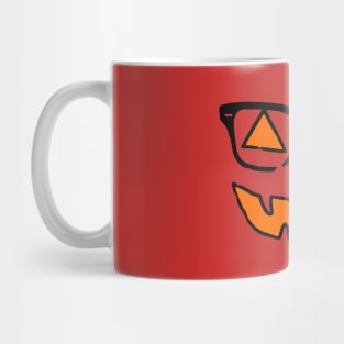 Cute Nerdy Pumpkin Girl Halloween Mug